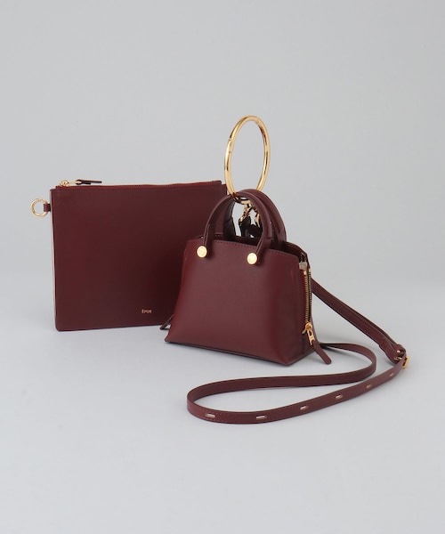 ROPE'（ロペ）の「【E'POR】Y BAG Nano【超軽量】（ショルダーバッグ・レディース・ブラック系/ベージュ系/レッド/ワイン/シルバー・F）」の4枚目の写真