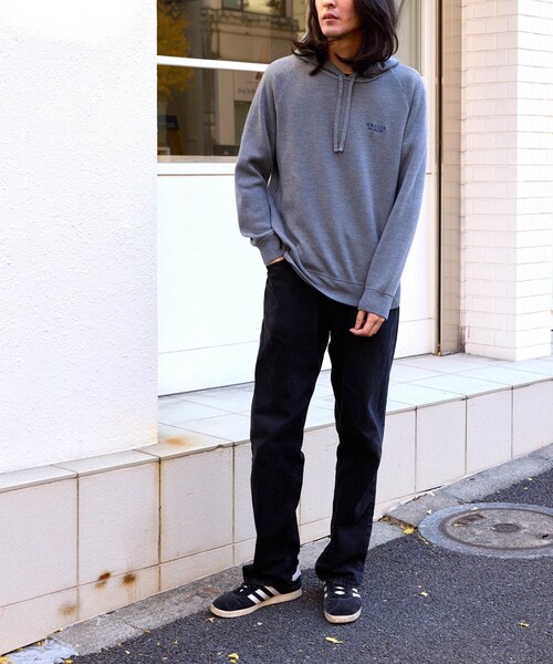 ADAM ET ROPE'（アダムエロペ）の「【GALLIA/ガッリア】Knit hoodie（パーカー・メンズ・グレー/ネイビー・50/52）」の9枚目の写真