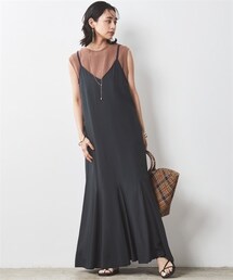 CHIC STYLE | 大きいサイズ裾フレアキャミソールマキシワンピースシックスタイル(ワンピース)