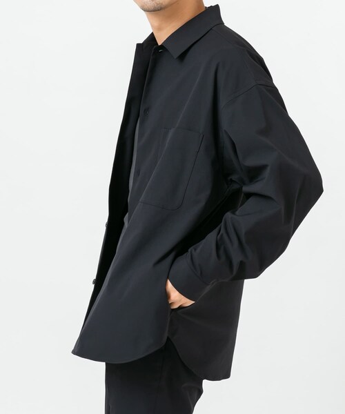 URBAN RESEARCH ROSSO（アーバンリサーチロッソ）の「『セットアップ対応』MARUI ORIMONO　3H DryFabricストレッチシャツジャケット（テーラードジャケット・メンズ・BLACK/NAVY・M/L/XL）」の10枚目の写真