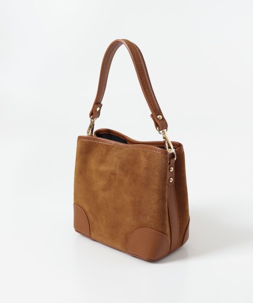 URBAN RESEARCH ROSSO（アーバンリサーチロッソ）の「AULENTTI　スエードスクエアBAG（ハンドバッグ・レディース・TAUPE/CUOIO・0）」の7枚目の写真