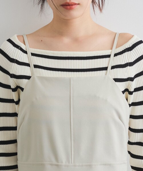 VIS（ビス）の「セットアップサロペット【洗える】（サロペット/オーバーオール・レディース・ブラック/キナリ・F）」の19枚目の写真