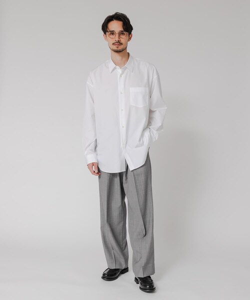 URBAN RESEARCH（アーバンリサーチ）の「THOMAS MASON OVER SHIRTS（シャツ/ブラウス・メンズ・WHITE/ROYAL/TEAL BLUE/IVORY ST/NAVY ST・S/M/L/XL）」の13枚目の写真