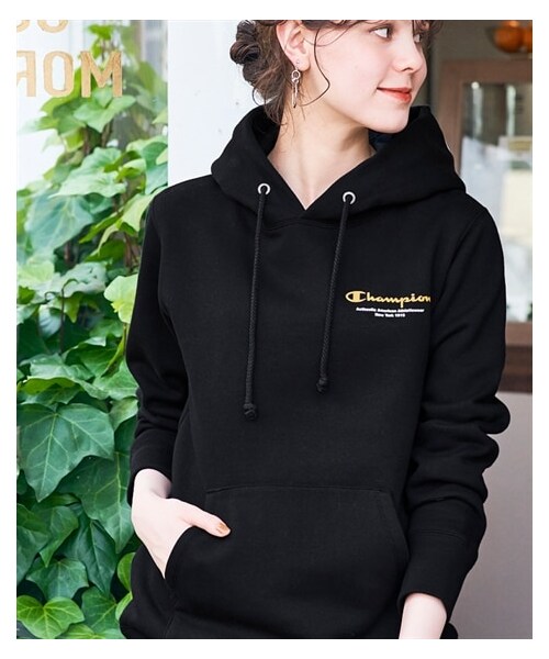 nissen（ニッセン）の「フード付プルオーバー/チャンピオン（パーカー・レディース・オートミール/インクブルー/黒・L/LL/3L/4L/5L/6L/8L/10L）」の3枚目の写真