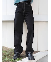 EVRIS | ワンウォッシュワイドデニムパンツ(デニムパンツ)