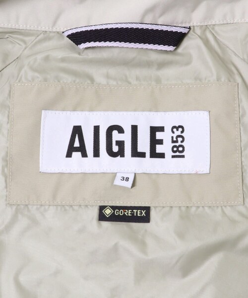 THE GOODLAND MARKET（ザグッドランドマーケット）の「AIGLE　ゴアテックス 2レイヤー ショートトレンチコート（ステンカラーコート・レディース・CASHMERE/NOIR・36/38）」の14枚目の写真