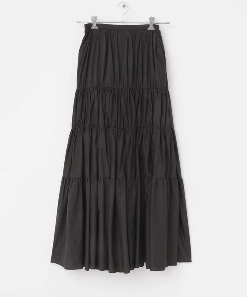 URBAN RESEARCH ROSSO（アーバンリサーチロッソ）の「F by ROSSO　ナイロンティアードロングスカート（スカート・レディース・KHAKI/BLACK・36/38）」の6枚目の写真