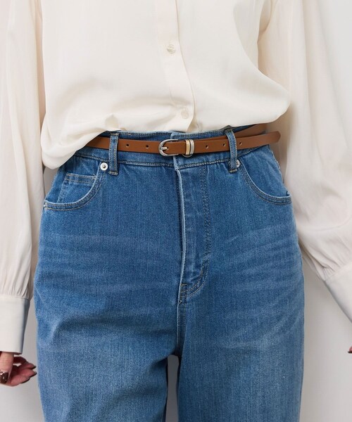 ROPE' PICNIC(ロペピクニック)の「14mmメッキコンビベルト(ベルト・レディース・ブラック/ブラウン系・F)」の5枚目の写真