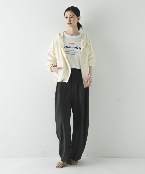 URBAN RESEARCH（アーバンリサーチ）の「『別注』La Hutte×URBAN RESEARCH　ナイロンブルゾン（ブルゾン・レディース・IVORY/BROWN/CHARCOAL・Free）」の8枚目の写真