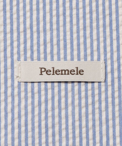 ADAM ET ROPE'(アダムエロペ)の「【Pelemele/ペールメール】COVERALL JACKET SEERSUCKER(テーラードジャケット・メンズ・サックス・L/M)」の9枚目の写真