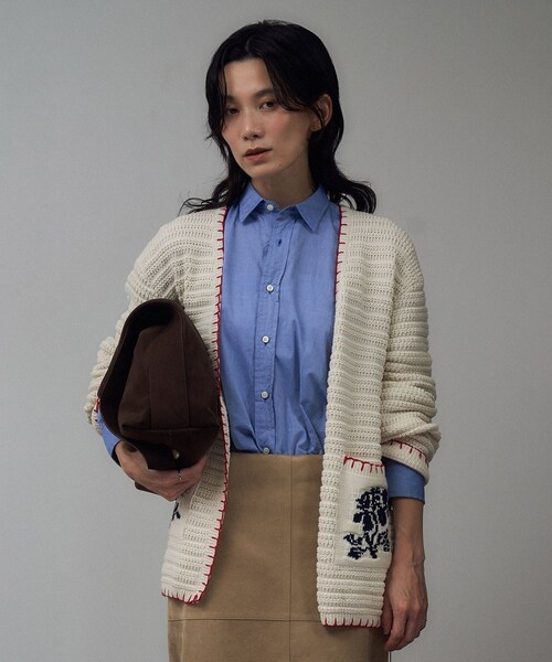 ADAM ET ROPE'（アダムエロペ）の「【J'aDoRe・店舗限定】【MAISON EENK（メゾン インク）】ニットカーディガン（ニット/セーター・レディース・オフホワイト・F）」の22枚目の写真