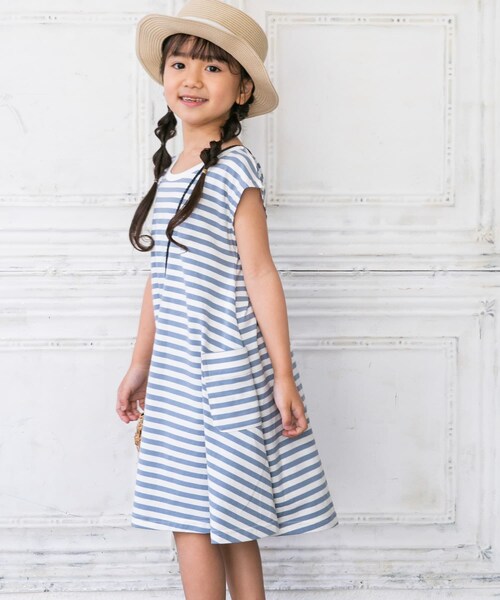 URBAN RESEARCH DOORS(アーバンリサーチドアーズ)の「ボーダーフレアワンピース(KIDS)(ワンピース・キッズ・BLUE/PURPLE・105/120/135)」の10枚目の写真