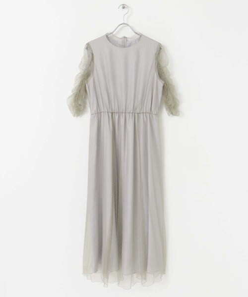 URBAN RESEARCH ROSSO（アーバンリサーチロッソ）の「kaene　シャイニーチュールドレス（ワンピース・レディース・gray/beige・38）」の11枚目の写真