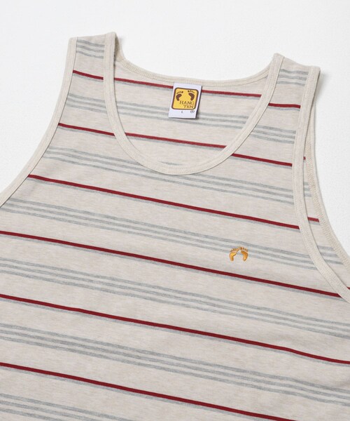 URBAN RESEARCH Sonny Label（アーバンリサーチサニーレーベル）の「HANG TEN　BASIC BORDER TANK（タンクトップ・メンズ・BEIGE/NAVY・M/L）」の5枚目の写真