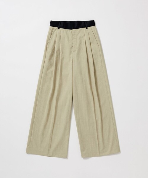 ADAM ET ROPE'（アダムエロペ）の「【EMOELLE】バイカラーベルトドレスパンツ（その他パンツ・レディース・ブラウン/ベージュ系/ピンク系/ブラック系/オフホワイト/カーキ系/キャメル系/グリーン系/ブラック/キナリ/ブルー系・36/38/34）」の22枚目の写真