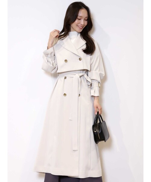 MERCURYDUO（マーキュリーデュオ）の「3wayトレンチコート（トレンチコート・レディース・アイボリー/イエロー/ベージュ・S/M）」の7枚目の写真