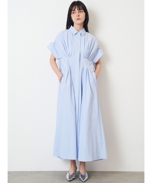 ELENDEEK（エレンディーク）の「FRONT TUCKED OVER SH OP（ワンピース・レディース・ピンク/ブルー/ベージュ・1/2）」の14枚目の写真
