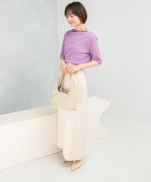 URBAN RESEARCH ROSSO（アーバンリサーチロッソ）の「ラメシアーカットソー（Tシャツ/カットソー・レディース・OFF/MAUVE/BLACK・FREE）」の20枚目の写真