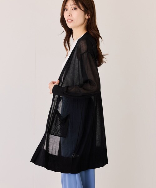 Jayro(ジャイロ)の「接触冷感シアーカーディガン(カーディガン/ボレロ・レディース・ブラック/ライトグレー/ホワイト系/ブルー・M)」の9枚目の写真