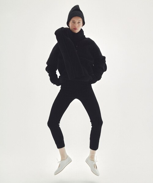 ADAM ET ROPE'(アダムエロペ)の「【J'aDoRe・店舗限定】【Y YO_cashmere(イーヨ カシミヤ)】cable long leggings(レギンス/スパッツ・レディース・ブラック/グレー/ネイビー・F)」の14枚目の写真