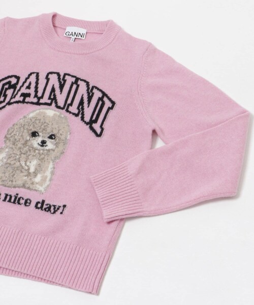 URBAN RESEARCH(アーバンリサーチ)の「GANNI Graphic Wool Mix Poodle(ニット/セーター・レディース・Chalk Pink・S)」の11枚目の写真
