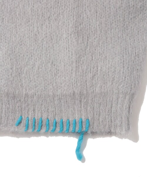 ADAM ET ROPE'(アダムエロペ)の「【BONSAI/ボンサイ】MOHAIR KNIT CARDIGAN(カーディガン/ボレロ・メンズ・グレー/ブルー/パープル・M/S)」の11枚目の写真