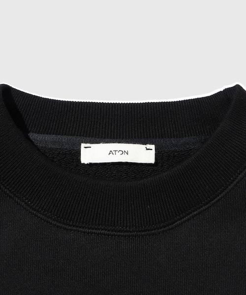 ADAM ET ROPE'(アダムエロペ)の「【ATON/エイトン】ZERO URAKE C/N SWEAT(スウェット・メンズ・ブラック/ホワイト・4/6)」の10枚目の写真