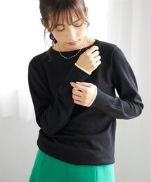 nissen | 大きいサイズ優しい肌触りの定番ボートネックニットセーター(ニット/セーター)