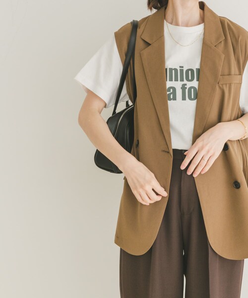 ITEMS URBANRESEARCH（アイテムズ アーバンリサーチ）の「ダブルブレストジレ（ベスト・レディース・CML/BLK・FREE）」の15枚目の写真