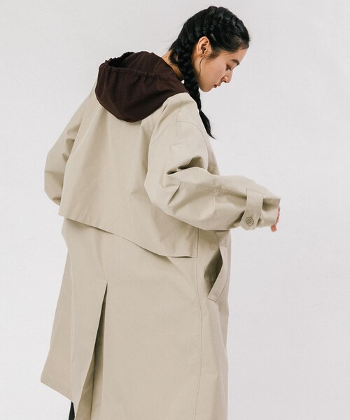 EKAL（エカル）の「T/Cツイルステンカラーコート（ステンカラーコート・レディース・アイボリー/カーキ/ベージュ・One）」の19枚目の写真