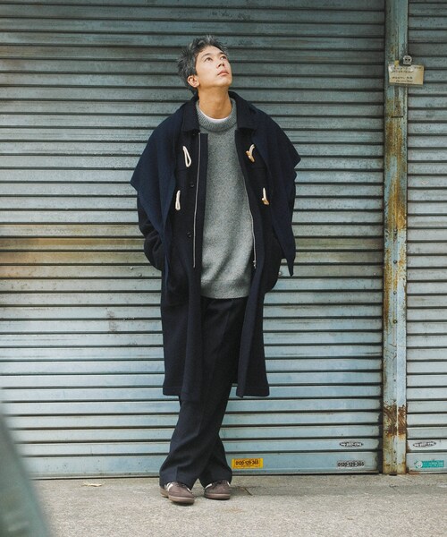 URBAN RESEARCH(アーバンリサーチ)の「FUJI MELTON WOOL DUFFEL COAT(ダッフルコート・メンズ・NAVY・5/6)」の3枚目の写真