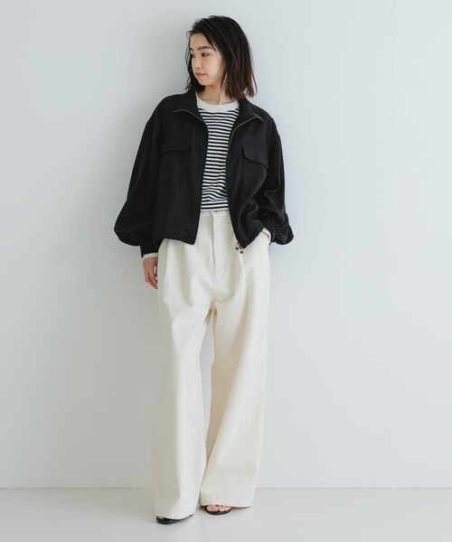 URBAN RESEARCH（アーバンリサーチ）の「シアージップブルゾン（ブルゾン・レディース・KHAKI/OFF/BLACK・FREE）」の22枚目の写真