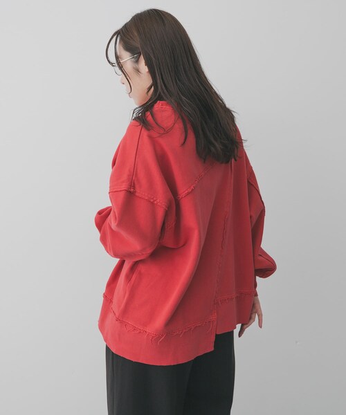 SENSE OF PLACE by URBAN RESEARCH（センスオブプレイスバイアーバンリサーチ）の「キリカエピグメントルーズスウェット（スウェット・レディース・CHARCOAL/RED/BROWN・One）」の13枚目の写真