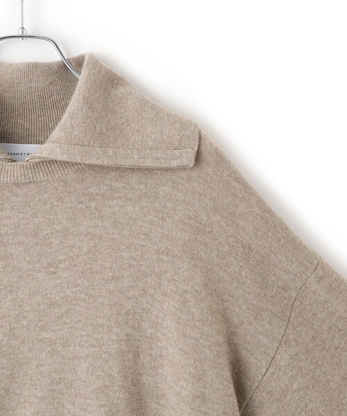 ADAM ET ROPE'(アダムエロペ)の「カシミア混ZIPタートルネックプルオーバー(ニット/セーター・レディース・グレー/ベージュ・F)」の21枚目の写真
