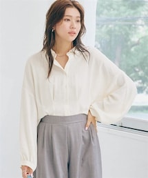 nissen | 袖丈が変えられるウエストタックシャツ(シャツ/ブラウス)