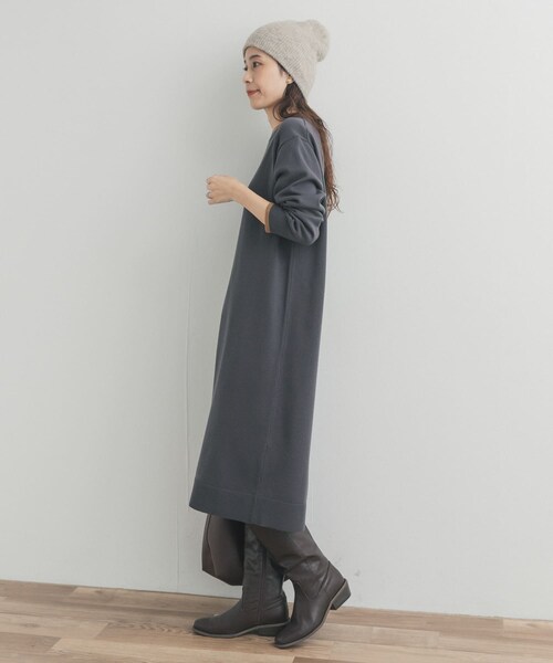 URBAN RESEARCH DOORS（アーバンリサーチドアーズ）の「バイカラーKNITワンピース（ワンピース・レディース・CHARCOAL/BLACK・Free）」の21枚目の写真