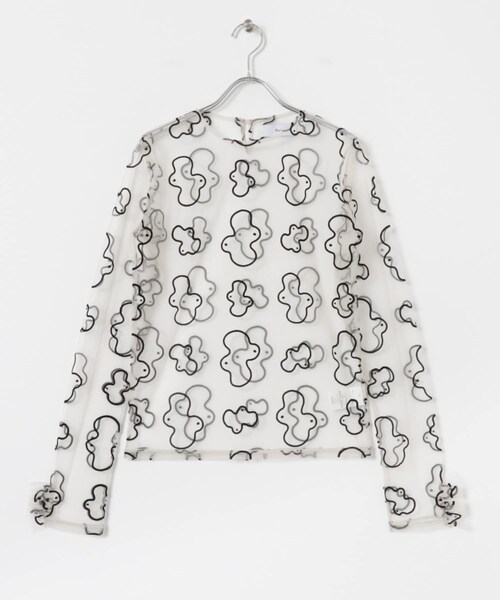 URBAN RESEARCH（アーバンリサーチ）の「Po/　sheer tulle top ameba（その他トップス・レディース・yellow/black・FREE）」の3枚目の写真