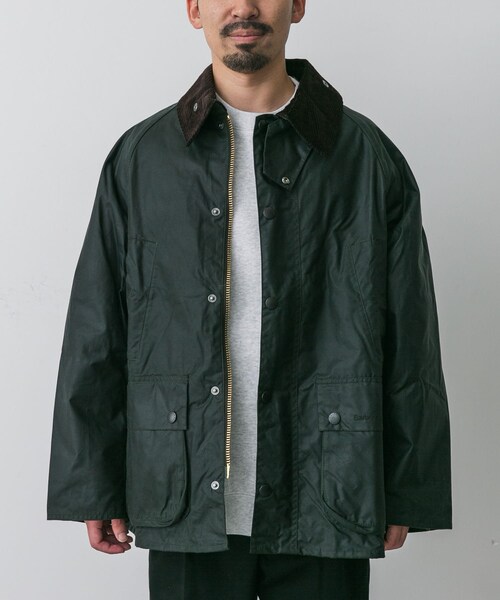 URBAN RESEARCH DOORS（アーバンリサーチドアーズ）の「OS BEDALE WAX JACKET（テーラードジャケット・メンズ・BLACK/SAGE・36/38/40）」の2枚目の写真