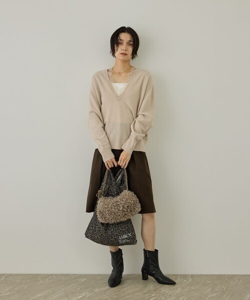 ADAM ET ROPE'(アダムエロペ)の「【Americana(アメリカーナ) for SALON】レオパードエコバッグ L(エコバッグ/サブバッグ・レディース・ベージュ系・F)」の8枚目の写真