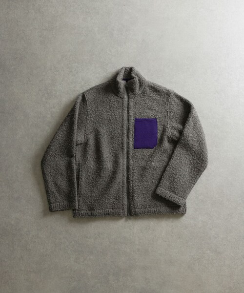 THE GOODLAND MARKET（ザグッドランドマーケット）の「米富繊維　KNIT FLEECE BLOUSON（ブルゾン・メンズ・24ORANGE/12GRAY/41BEIGE/62BLUE・3）」の14枚目の写真