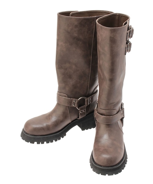 CALNAMUR（カルナムール）の「ハートバックルエンジニアブーツ（ブーツ・レディース・ブラック/ブラウン・S/M/L）」の14枚目の写真