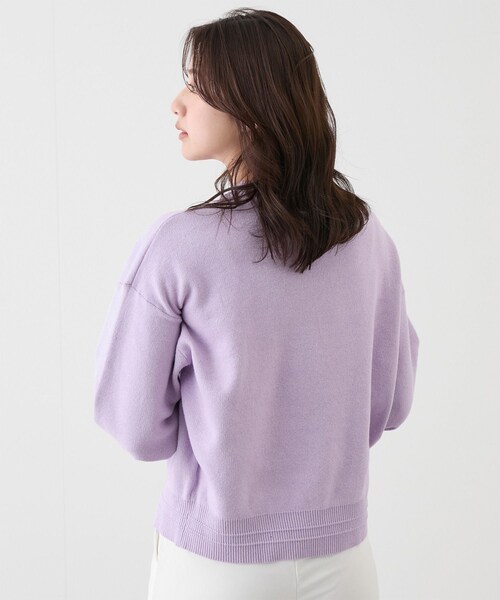 Jayro（ジャイロ）の「ジャガードロゴニットプルオーバー（ニット/セーター・レディース・チャコール/ライトグレー/パープル・F）」の10枚目の写真