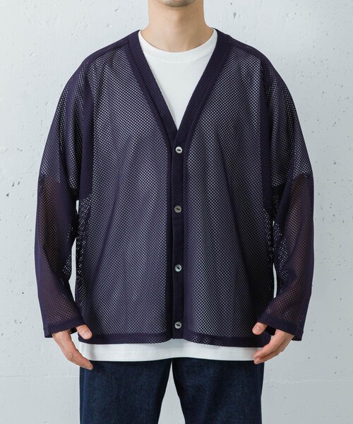 URBAN RESEARCH(アーバンリサーチ)の「Needles V-NECK LACE CARDIGAN(カーディガン/ボレロ・メンズ・GREY/EGGPLANT/BLACK・S/M)」の16枚目の写真
