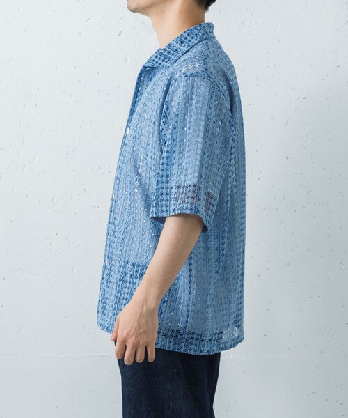 URBAN RESEARCH(アーバンリサーチ)の「Needles SHORT-SLEEVE WIDESPREAD COLLAR SHIRTS(シャツ/ブラウス・メンズ・BLUE/BLACK・S/M)」の9枚目の写真