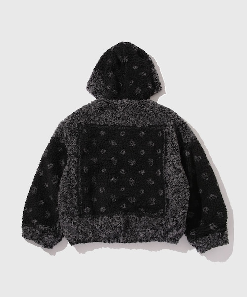 ADAM ET ROPE'(アダムエロペ)の「【NOMA RHYTHM TEXTILE/ノーマリズム テキスタイル】DYG Reversible Sherpa Hoody(パーカー・メンズ・ブラック・2/3)」の13枚目の写真