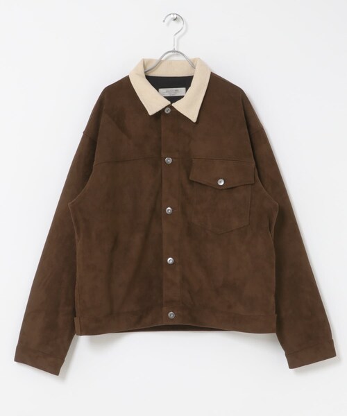 URBAN RESEARCH Sonny Label（アーバンリサーチサニーレーベル）の「襟切替スウェードタッチジャケット（ブルゾン・メンズ・チャコール/ブラウン/グレージュ・M/L）」の8枚目の写真