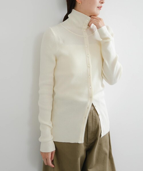 URBAN RESEARCH（アーバンリサーチ）の「『UR TECH』2WAYリブニット（ニット/セーター・レディース・OFF/BRICK/GREEN・FREE）」の9枚目の写真