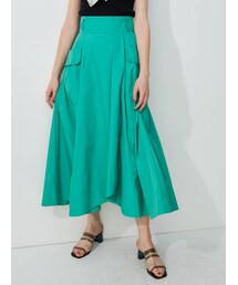 MERCURYDUO | 【To/】ラップ風タフタボリュームスカート(スカート)