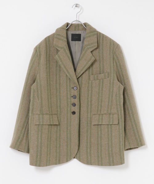 KBF（ケイビーエフ）の「ウールMIXテーラードジャケット（テーラードジャケット・レディース・ORANGE/GREEN・One）」の11枚目の写真