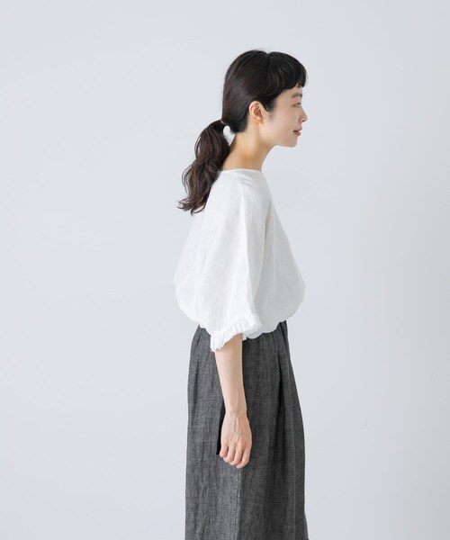 かぐれ（カグレ）の「リネンフリルスリーブプルオーバー（シャツ